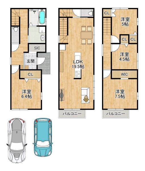 東大阪市菱屋西5丁目　【新築戸建て1号棟】