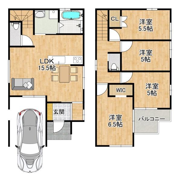 東大阪市菱屋西5丁目　【新築戸建て2号棟】