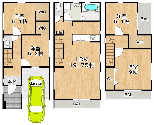 東大阪市永和３丁目の新築一戸建