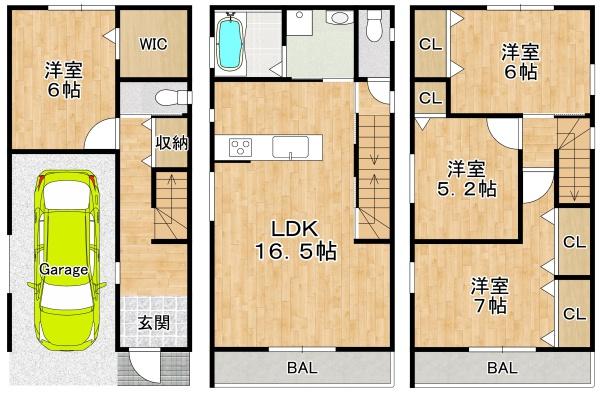 八尾市南植松町５丁目の新築一戸建
