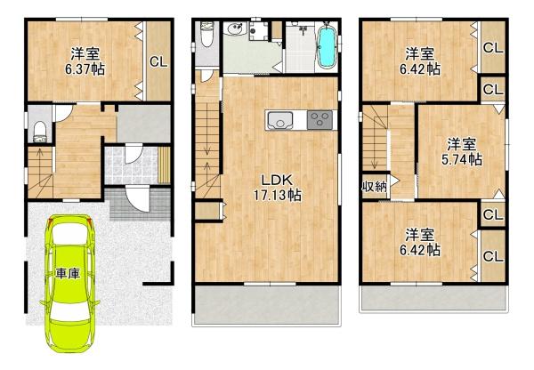 東大阪市友井2丁目　【新築戸建て】