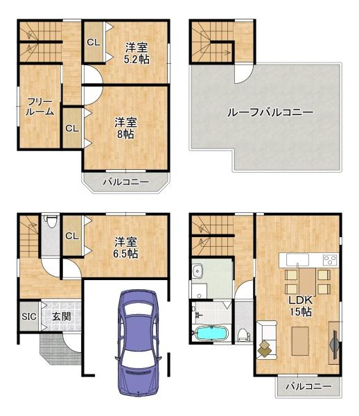 東大阪市岩田町1丁目ーA号地　【新築戸建て】
