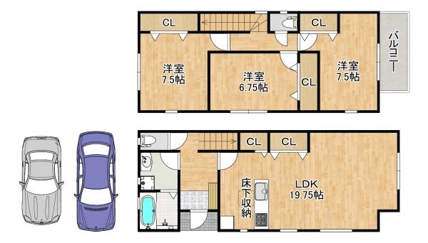 八尾市高安町南4丁目　2号棟　【新築戸建て】