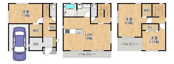 東大阪市大蓮北4丁目　4号棟　【新築戸建て】