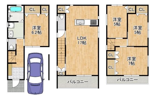 東大阪市大蓮南1丁目　【新築戸建て】