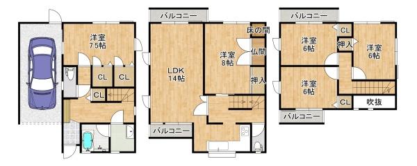 東大阪市松原２丁目の中古一戸建て