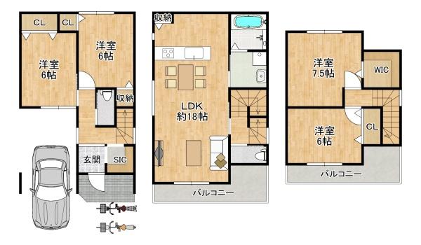 東大阪市大蓮南2丁目　【新築戸建て】