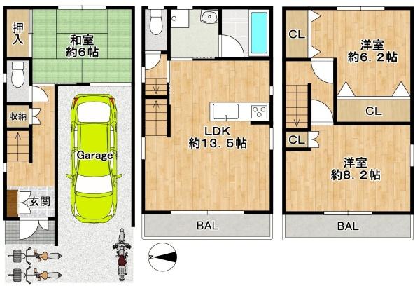大阪市平野区平野東4丁目　【中古戸建】