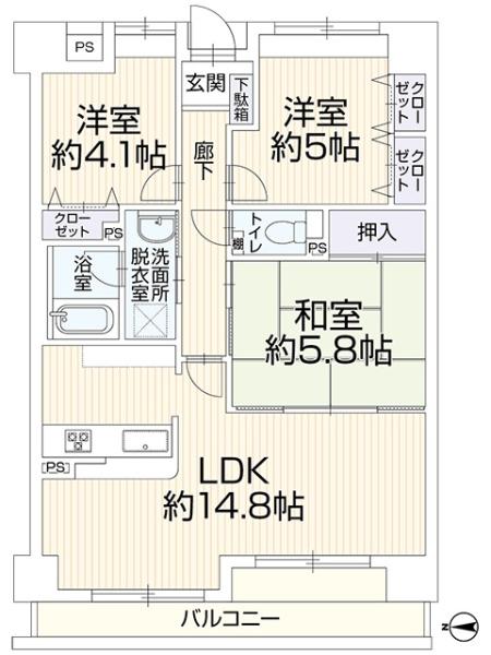 サンメゾン若江岩田　【中古マンション】