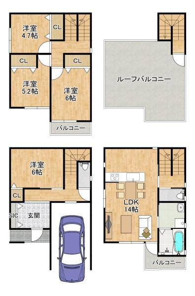 東大阪市岩田町1丁目　G号地　【新築戸建て】