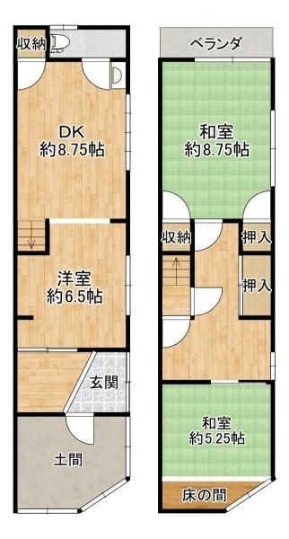 大阪市東住吉区東田辺２丁目の中古一戸建て
