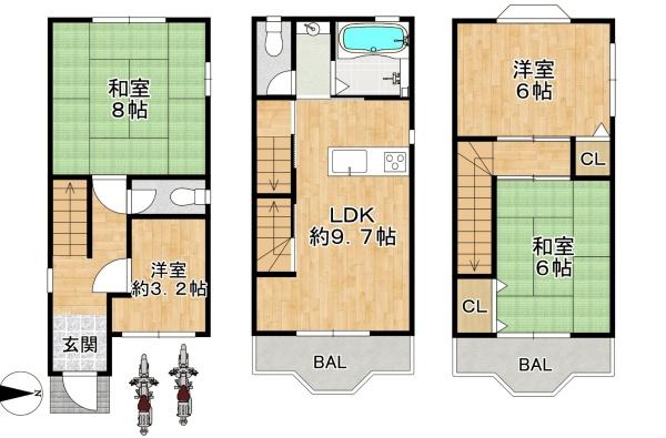 大阪市生野区中川東２丁目の中古一戸建て