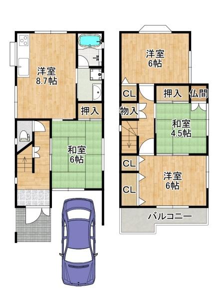 東大阪市新家中町の中古一戸建て
