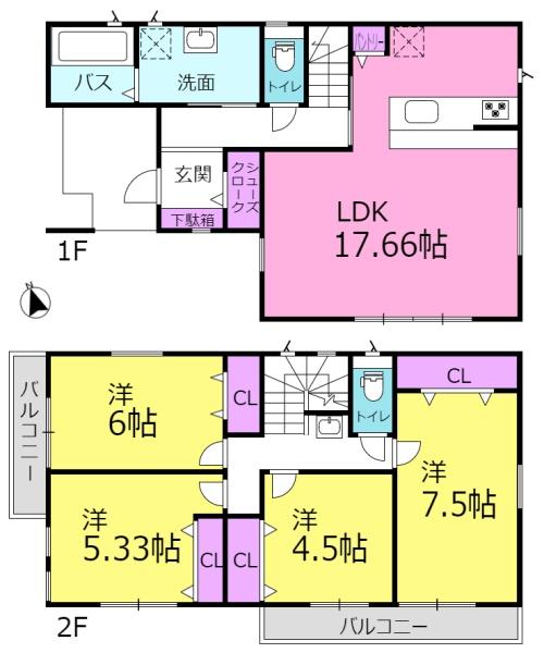 いろどりアイタウン一宮市木曽川町外割田　1号棟