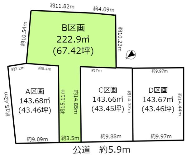 土地・一宮市起字河田揚　B区画