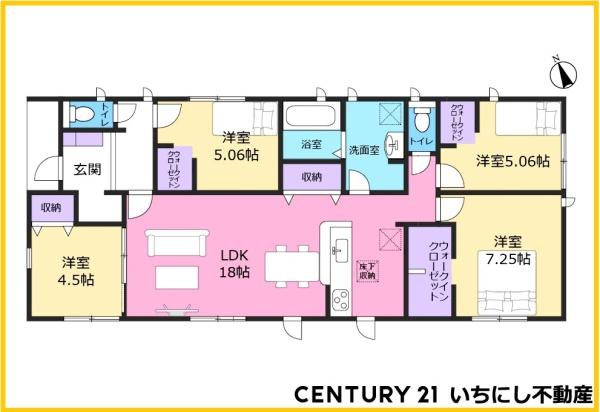 リーブルガーデン一宮市木曽川町の平屋第2　1号棟