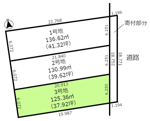 土地・一宮市今伊勢町馬寄字大日　3号地