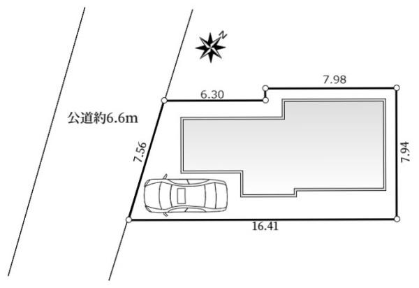 横浜市鶴見区上の宮2丁目の中古一戸建て(区画図)