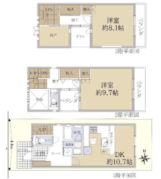 中京区西ノ京南大炊御門町　中古戸建