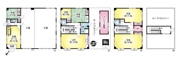 草加市原町3丁目工場付戸建