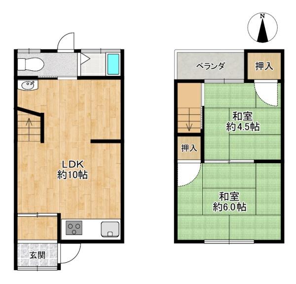 寝屋川市日新町の中古テラスハウス