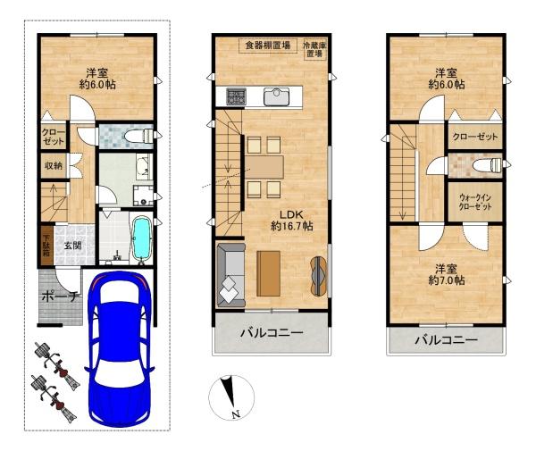 摂津市別府２丁目の新築一戸建