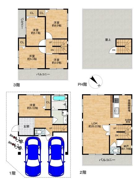 大阪市東淀川区下新庄６丁目の中古一戸建