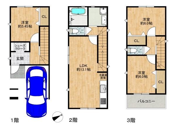西淡路４丁目　新築戸建て（限定１区画）