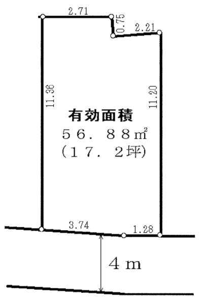 東淀川区大桐１丁目　建築条件なし　売土地