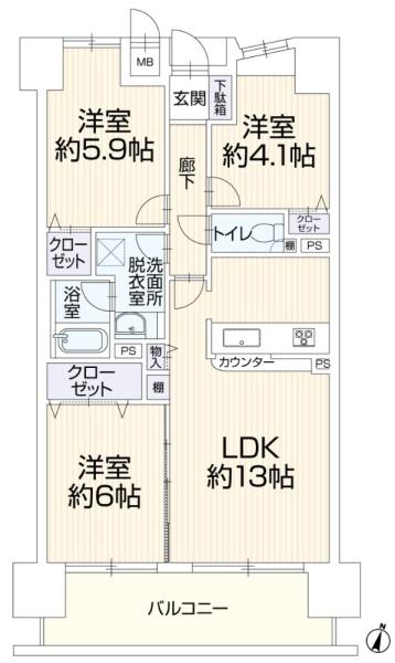 ファミール北大阪下新庄(間取り)