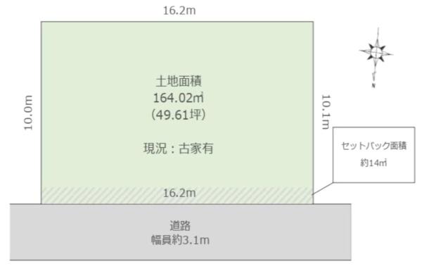 淀川区三国本町３丁目　建築条件なし　売土地