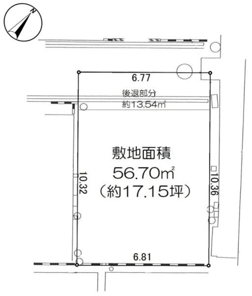 摂津市正雀３丁目　建築条件なし　売土地
