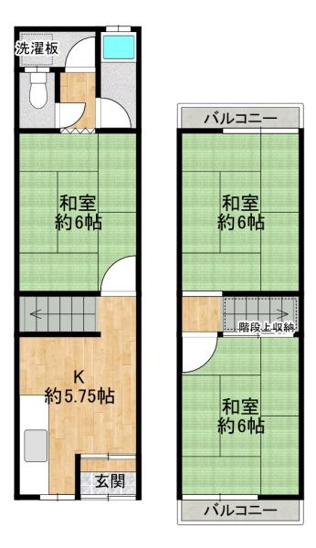 摂津市鳥飼野々３丁目の中古テラスハウス