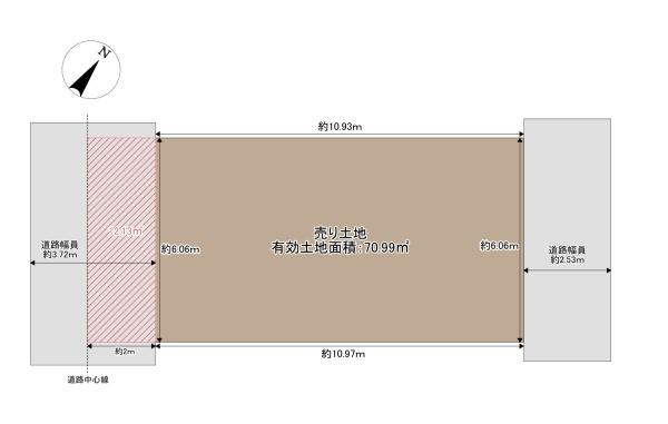摂津市正雀３丁目　建築条件無し　売り土地