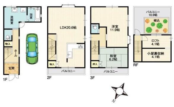 吹田市日の出町　中古戸建