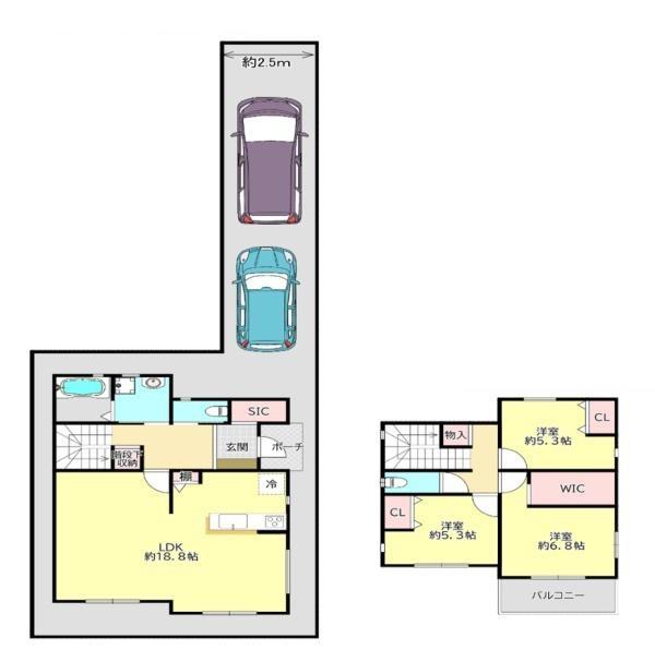摂津市一津屋２丁目　新築戸建　Ｃ号地