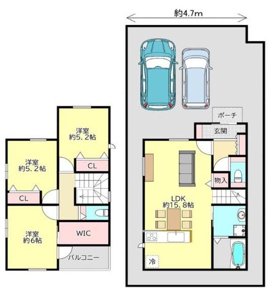 摂津市一津屋２丁目　新築戸建　Ａ号地