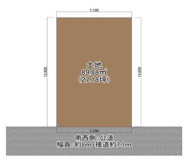 摂津市鳥飼本町４丁目　建築条件無し　売り土地