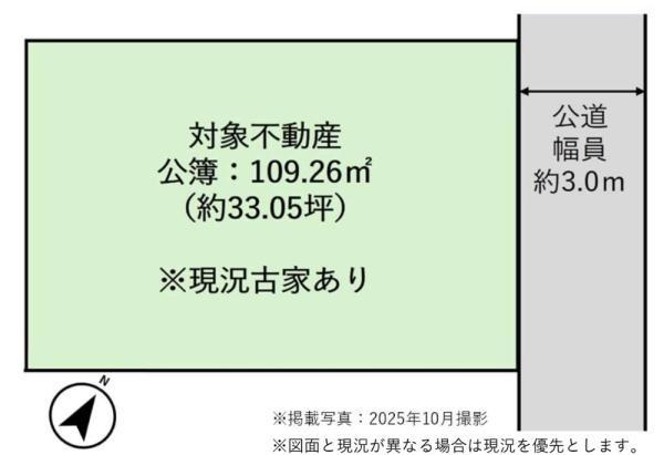 吹田市片山町１丁目　建築条件無し　売り土地