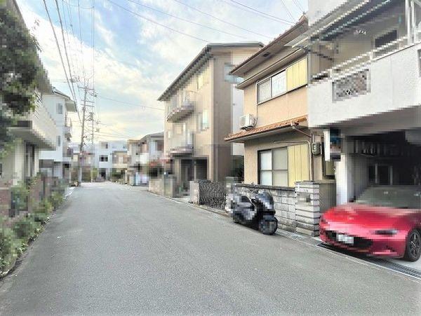 摂津市東正雀の土地(前面道路含む現地写真)