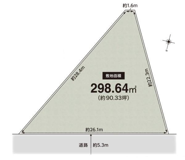 吹田市山手町３丁目　建築条件無し　売り土地