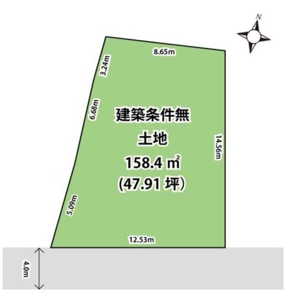 摂津市千里丘６丁目　建築条件無し　売り土地
