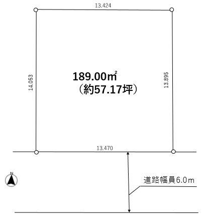 建築条件無し　知多市大興寺　売土地