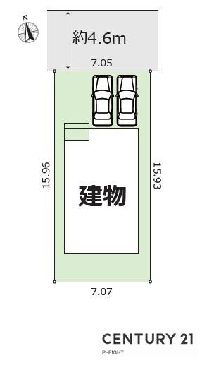 北名古屋市鹿田神明附の新築一戸建(区画図)