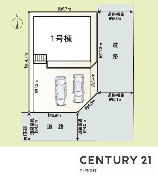 一宮市東出町の新築一戸建(区画図)