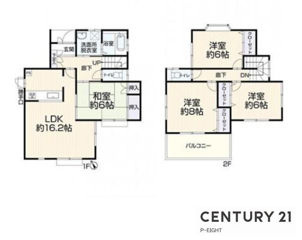 名古屋市西区稲生町字杁先の中古一戸建て(間取り)