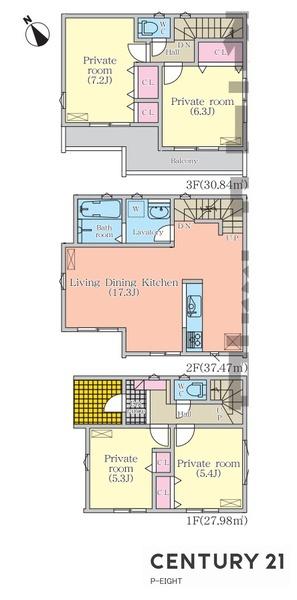 名古屋市西区枇杷島２丁目の新築一戸建