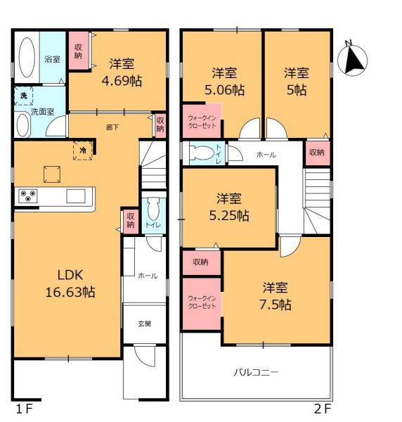 リーブルガーデン一宮市北小渕第1期　2号棟