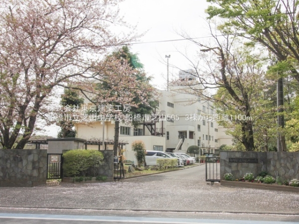 船橋市芝山５丁目の新築一戸建(船橋市立芝山中学校)
