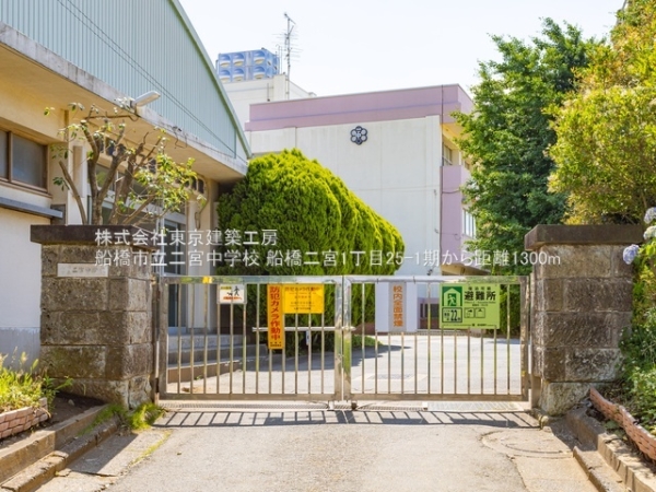 船橋市二宮１丁目の新築一戸建(船橋市立二宮中学校)